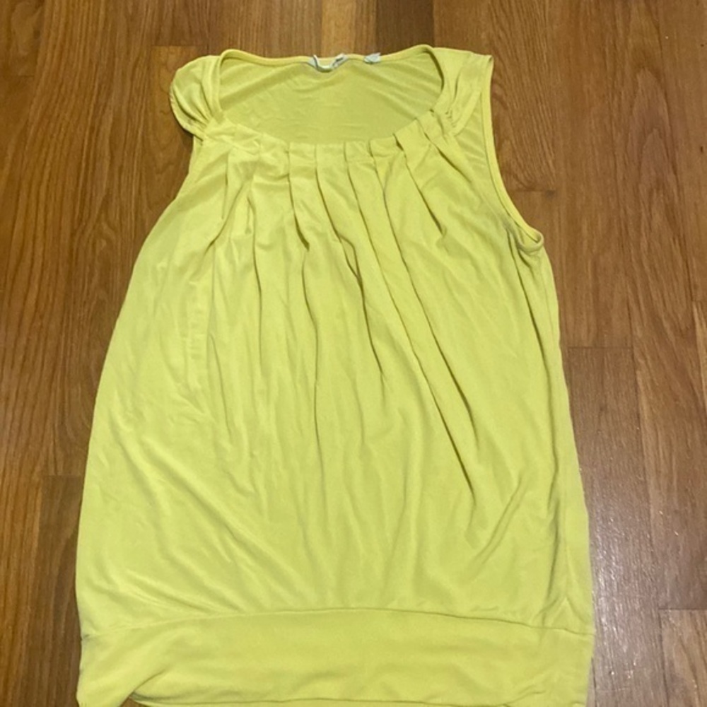 New York & Company yellow business casual tank top